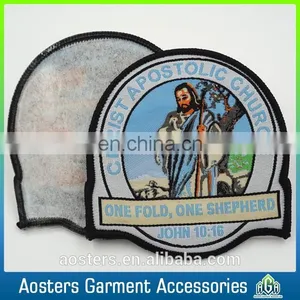 Customize High Quality Overlock Woven Badge for Clothing thumbnail-1