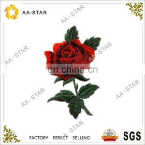 Charming Red Rose Embroidery Iron Patch for Fashion Dresses thumbnail-1