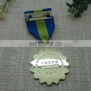 Worldwide Regional Feature Lion Baked Enamel Metal Medallion With Ribbon thumbnail-2