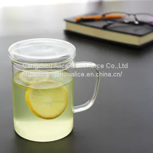 High Quality Fashion High Borosilicate Glass Tea Cups With Handle thumbnail-3