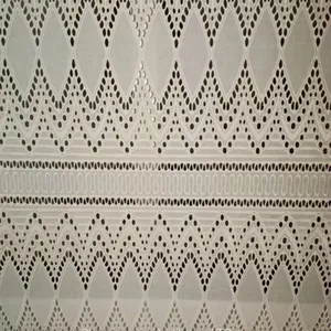 White Cotton Swiss Lace Fabric Embroidery thumbnail-2