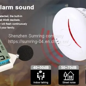 EN14604 10 Year Life Zigbee Smoke Alarm Smart Smoke Detector thumbnail-1