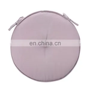Recycle Set of 4 Seat Cushions With Ties Round Chair Pads for Armchairs Garden Outdoor Indoor Chairs thumbnail-4