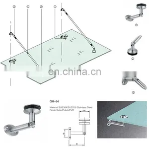 High Quality Outdoor Stainless Steel Bracket Glass Rain Canopy Awnings thumbnail-3