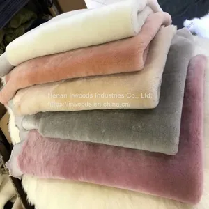 Long Wool Real Australian Merino Sheepskin Fur Shoe Lining For Boot Slipper Collar Garment Glove thumbnail-1
