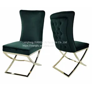 High Quality Luxury Velvet Dining Chair thumbnail-1