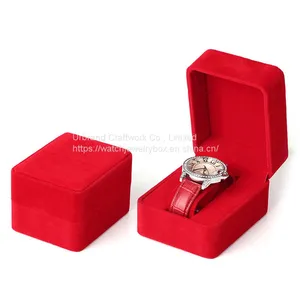 Wholesale Jewelry Packing Box Flannel Watch Box Black Jewelry Gift Box Watch Storage Box thumbnail-5