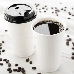 Takeaway 12oz Single Wall White Paper Cups for Hot Drinks Coffee Cups thumbnail-1