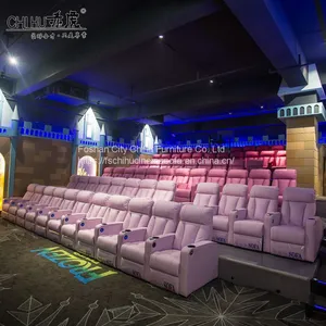 Cinema Sofa VIP Theater Comfortable Public Microfiber Leather Recliner Cinema Chair thumbnail-2
