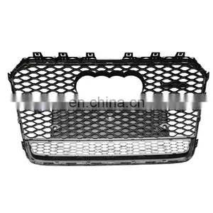 2013-2016 Automotive Chrome Silver Black Front Grill Refit RS5 Front Grill for Audi A5 S5 no Logo Style thumbnail-3