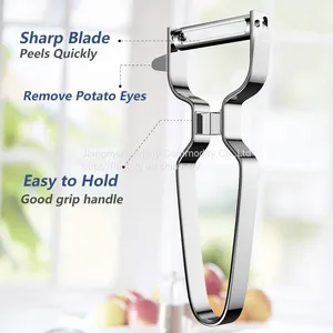 Wholesale Multi-function Environmental, Harmless Kitchen Peeler Julienne Vegetable Fruit Peeler thumbnail-5