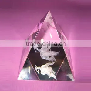 Crystal Pyramid With 3D Laser Engraving Egypt Crystal Pyramid Crystal Pyramid thumbnail-1