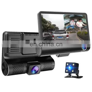 Drop Shiping Gt100 Multi-language Car Black Box 4 Inch Screen Three Lens 170 Degree Night Vision Video Dash Cam Recorder thumbnail-1