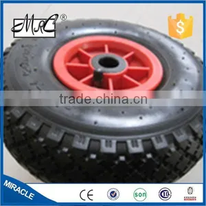 Top Quality Small Pneumatic Trolley Rubber Tyre Wheelbarrow Wheel 3.00-4 thumbnail-4