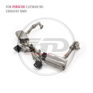 HMD SS304 Exhaust Catback for Porsche Cayman 981/Boxster 987.2/Macan Turbo/Cayenne 9YA/Cayenne GTS Turbo 9Y0 Electronic Valve Whatsapp+86 18946955156 thumbnail-1