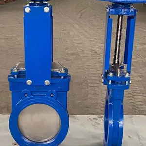 ANSI 150# A216 Cast Steel WCB/SS304/CF8M Body Disc Lug Type Knife Gate Valve Reliable Shut-off for Industrial Pipelines thumbnail-4
