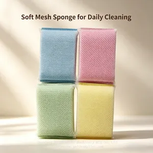 4 Pack Colorful Scrub Sponge Non-Scratch Dishwashing Sponges for Cookware thumbnail-4