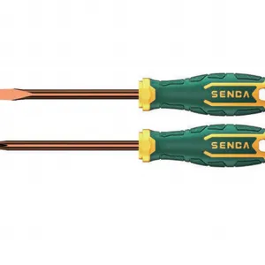 S2 Dual‑Color Cushion‑Grip Screwdriver, High‑Grade S2 Alloy‑Steel Magnetic Slotted & Phillips Screwdriver thumbnail-1