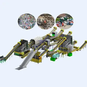 Biomass Waste Shredder Household Waste Sorting Shredding Machine RDF Fuel Rod Production Line thumbnail-1
