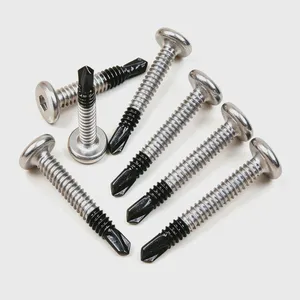 China Manufacturer Drilling Screw Stainless Steel 410 Wafer Head White Zinc Free Samples Wholesale Price thumbnail-3