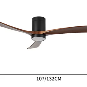 Offline Voice-controlled Smart Solid Wood Ceiling Fan Light/Nordic Ceiling Fan Light for Dining Room and Living Room, Large Size（Wechat:13510231336） thumbnail-1