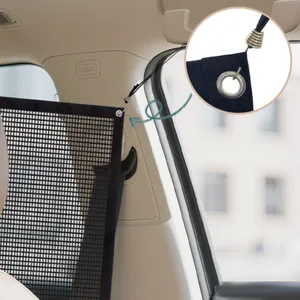 UV-Resistant Car Back Seat Divider Net 600D Polyester 5-Layer Construction 1.5mm Thick Steel Rods for SUV thumbnail-3