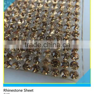 24x40cm Clear Pink Hot Fix Rhinestone Sheet Crystal Diamond Pointback Hotfix Rhinestone Mesh thumbnail-3