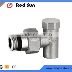 Taizhou Supplier HR5120 Brass Drain Angle Chrome Radiation Valve w thumbnail-1
