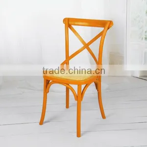 Chinese Furniture Wooden Cross Back Chair Restaurant Wood Chairs thumbnail-1