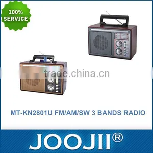 Multi Band Radio Receivers, FM/AM/SW 3 Band Radio Wooden Radio Support USB/SD/TF, Karaoke Function thumbnail-1