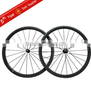 Miracle Carbon Wheels Tubular 38mm 700C Rims 3K-clear Coating Road Wheelsets MT-38T thumbnail-1