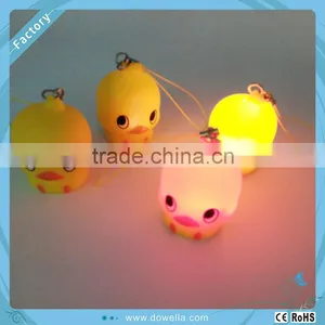 Custom Light up Yellow Duck Toy Manufacturer Key Chain thumbnail-1