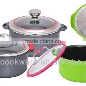 High Temperature Coating Hard Anodized Aluminium Casserole thumbnail-1