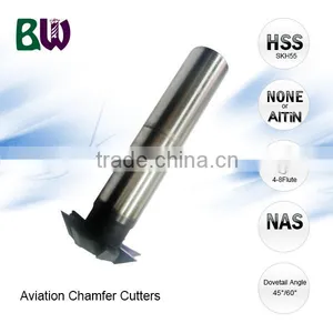 High Speed Steel Inverted Dovetail Slot Chamfer Milling Cutter thumbnail-1