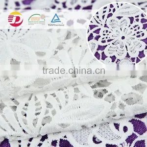 Wholesale High Quality 100 Poly Bulk White Lace Fabric Blouses Heavy African Lace Fabric Swiss Voile Lace thumbnail-2