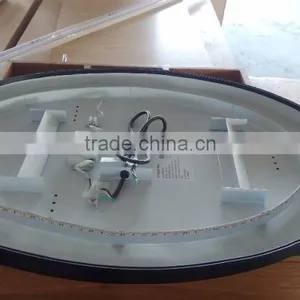 Wall Mounted LED Lighted Frameless Bathroom Oval Mirror thumbnail-3