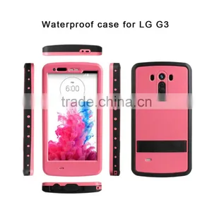 Redpepper Waterproof Case For LG G3 Fashion Hard PC Rubber Case With Bracket Back Case MT-5119 thumbnail-6