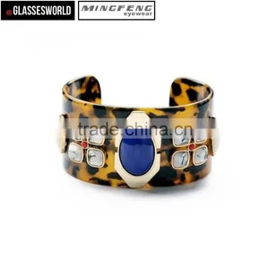 China Factory Wholesale Acetate Bangles Fashion Accessory Diamond Jewelry BA003 thumbnail-1