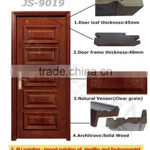 China 100% Solid Wooden Panel Front Door thumbnail-2