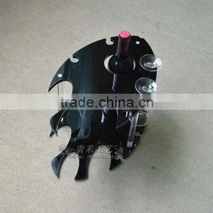Restaurant Black Fish Shaped Wine Service Acrylic Tray thumbnail-6