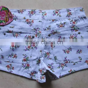 2013 Fashion Flower Print Girl's Stretch Shorts for USAmarket thumbnail-2
