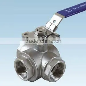 Supply Stainless Steel 3-way Ball Valve With Diret Mounting Pad (DIN) With Mounting Pad Manufacturer in China thumbnail-1