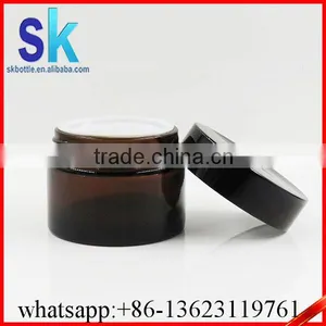 Glass 50g Cosmetic Cream Jar Clear thumbnail-5