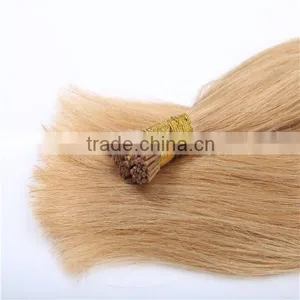 Wholesale Product Keratin Tipped I Tip Hair Extension Brazilian 20inch Pre-Bonded Hair Extensions thumbnail-3