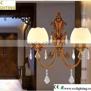 2 Lamps Brass Wall Lights in Livingroom Whit CE thumbnail-1