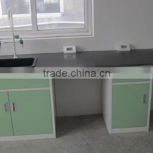 Steel Laboratory Furniture Work Bench With Reagent Rack thumbnail-3
