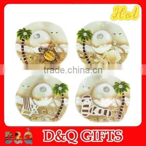 Resin Fashion Beach Strawhat Magnet With Diamond thumbnail-1