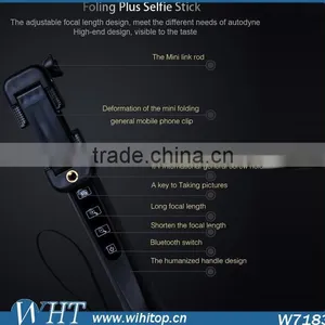Extendable Aluminum Wireless Bluetooth Monopod Selfie Stick With Bluetooth Shutter Button thumbnail-3