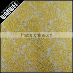 Light Orange Voile Pressure Yarn Discount Promotion Antigue Fabric for Wedding Dress Hollow Worsted Nylon Spandex Cotton Lace thumbnail-6