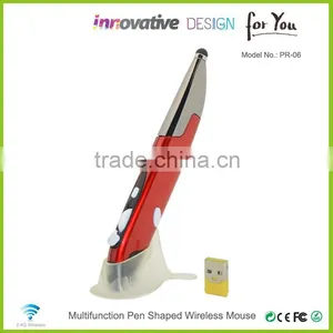 The Newest Business Gifts, Oem Wireless Optical Pen Mouse With Laser Pointer rf 2.4g thumbnail-1